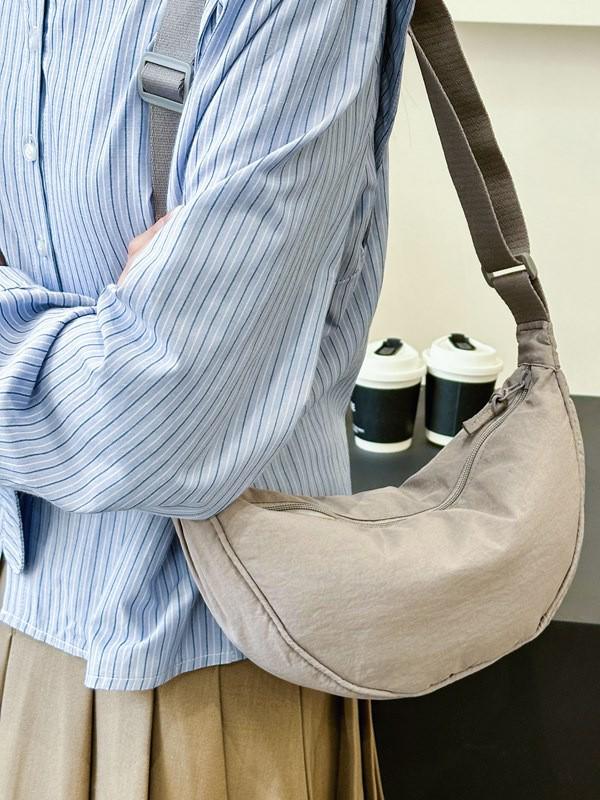 Dámská móda 2025 Crossbody a taška přes rameno - Všestranný texturovaný ležérní design půlměsíce/knedlíčku