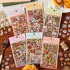 6packs/1lot Kawaii Scrapbook Stickers Happiness Guide  Junk Journal Gold Planner Stationery Sticker Planner Decorative