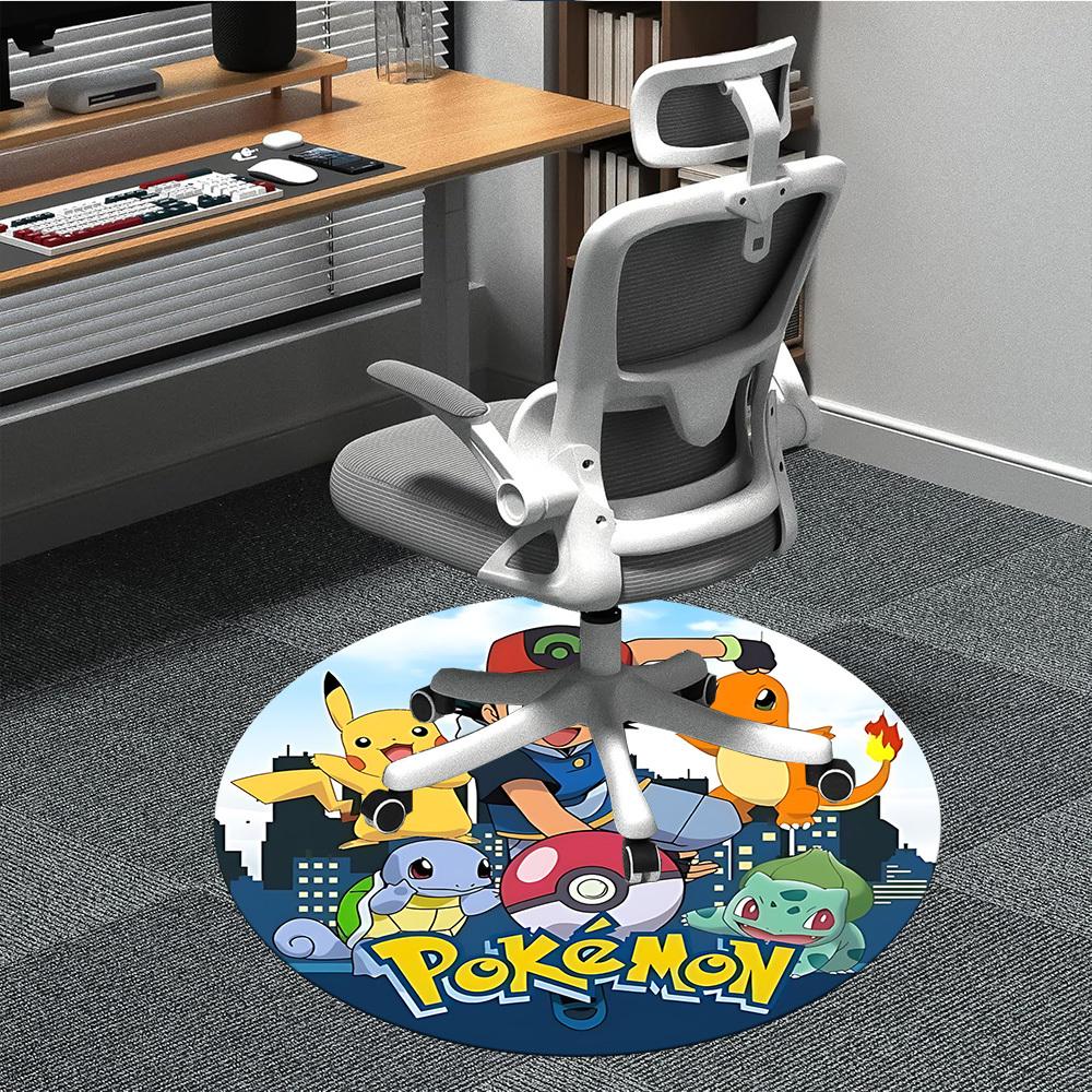 1pcPokemon Characters Office Round Area Rug, Indoor Mat Suitable For Office, Bedroom Living Room Home Decor, Room Deco, Offic a0928171