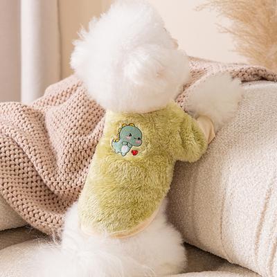 Dinosaur Fleece Autumn and Winter Pet Clothes Puppies Dogs Cats VIP Pomeranian Yorkshire Schnauzer Clothing