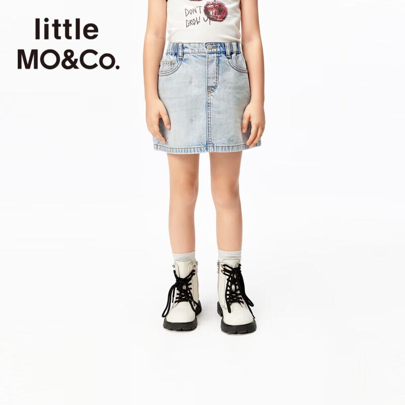 Little MO&Co. Девочки, Охлаждающая Джинсовая Мини-Юбка А-силуэта 165