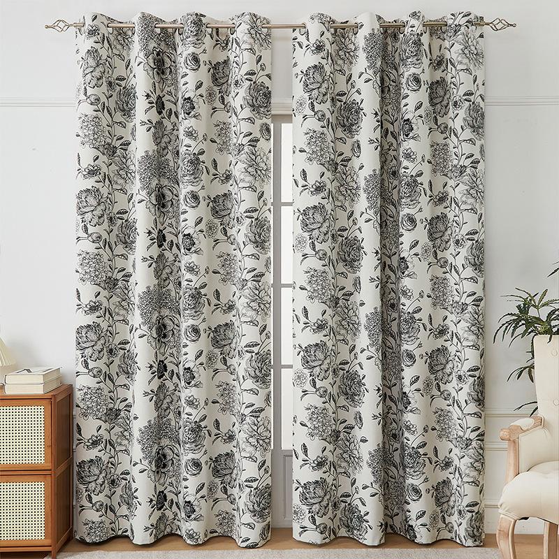 Cortinas Boho Blackout para Dormitorio con Estampado Geométrico, Parte Superior con Ojales, Oscurecimiento de Habitación, Aislamiento Térmico para Ventanas