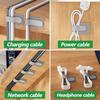 10pcs Reusable Cable Ties Fastening Wire Organizer Cord Rope Holder Self Adhesive Adjustable Cord Organizer Straps Desk Management