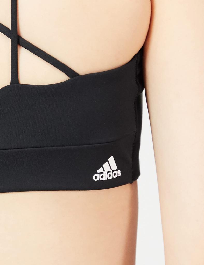 Adidas TRN Aero Light Support Sports Bra ZB352 Size Women's Black/White (HD7703) S-D (C-D Cup)