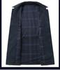 2026 Spring/Autumn Men's Plus Size Business Casual Lapel Jacket - Middle-aged Windbreaker Coat