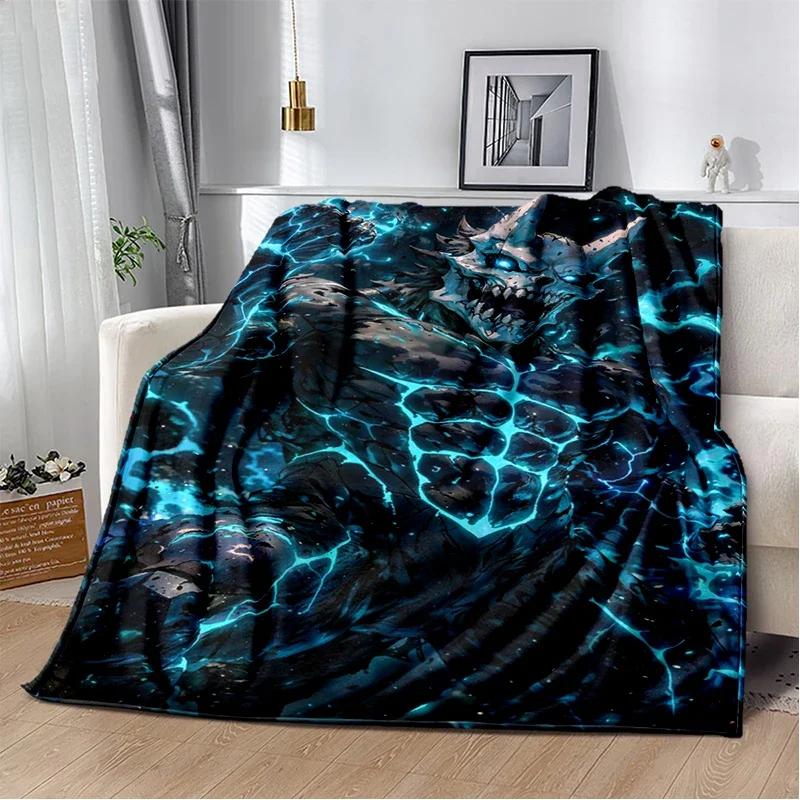 3D Kaiju No.8 Anime Cartoon Soft Flannel Blanket for Bed Bedroom Sofa Picnic,Throw Blanket for Cover Office Gift Kids