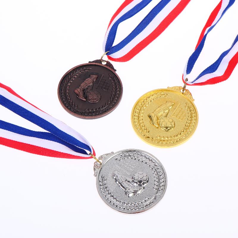 6.5Cm Medal Sports Rewards With Neck Ribbon Metal Winner Medals Competition Award Football Medal For Talent Show Party Race