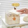 Rotating Multi Layer Jewelry Box for Accessories Space Saving Earrings Rings Holder Desktop Cosmetics Storage Container