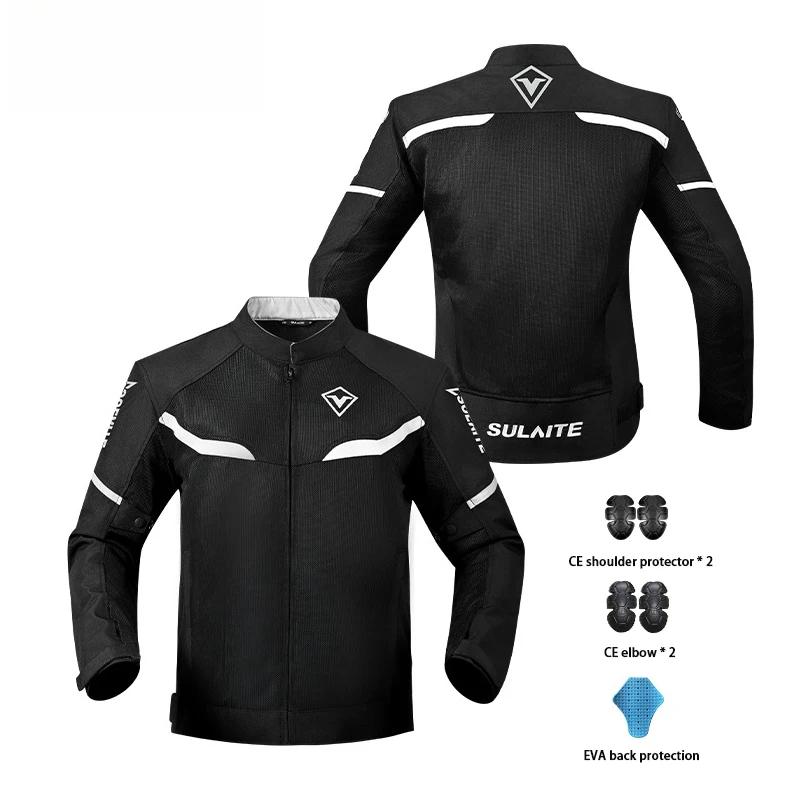 

Men s Air Flow Motorcycle Riding Jacket CE Level 2 Protective Clothes Wear-Resistant Motorbike Racing Gear Summer Accessories S