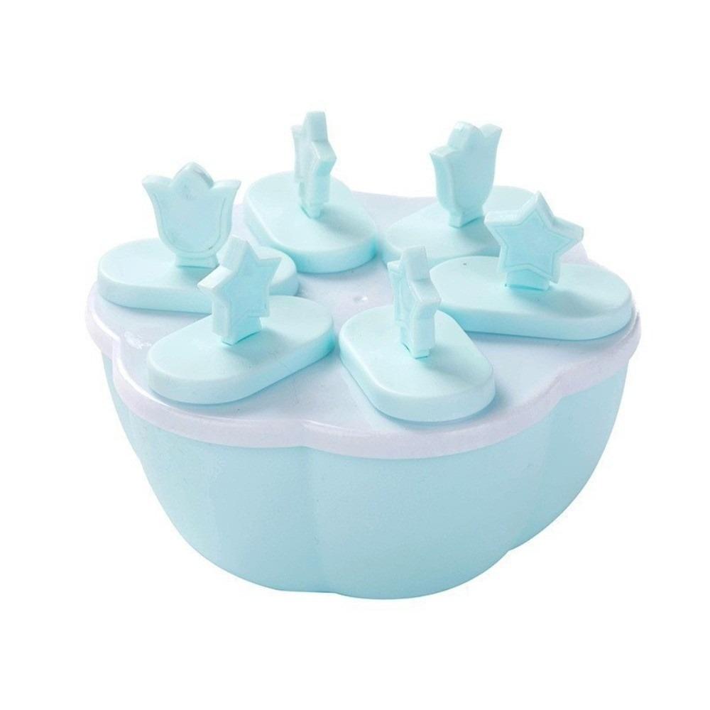 6Grid Popsicle Mold Ice Pop Maker Popsicle Boxes Gifts Homemade Popsicle Molds синий