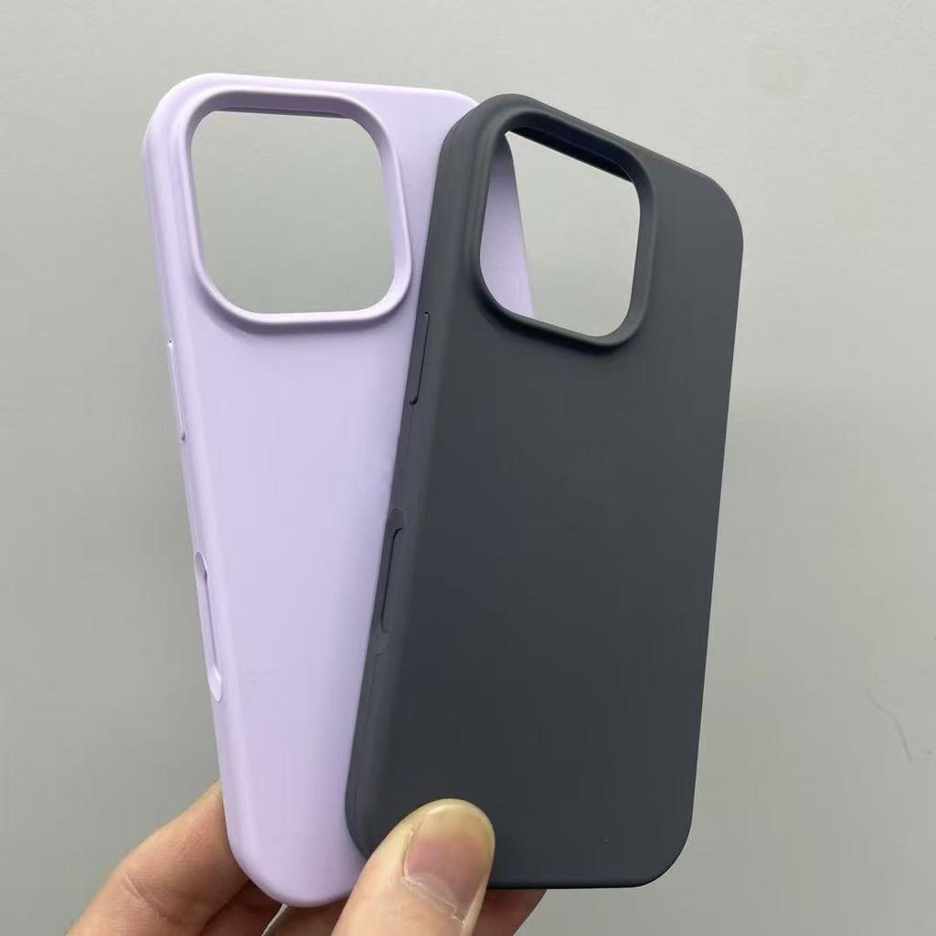 Solid Color Liquid Silicone Case Cover For iPhone 16 Pro Max 16Pro Soft Active Touch Camera Button Cases