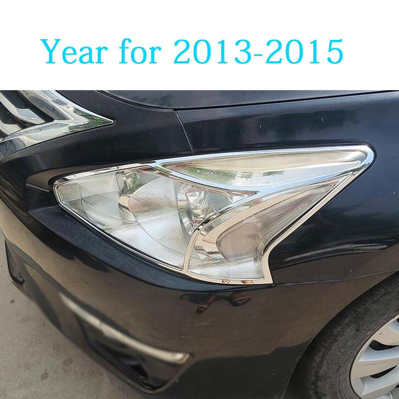 Car Cover Detector ABS Chrome For Nissan Teana Altima 2013 2014 2015 2016 2017 2018 Front Head Light Lamp Trim Frame Eyebrow