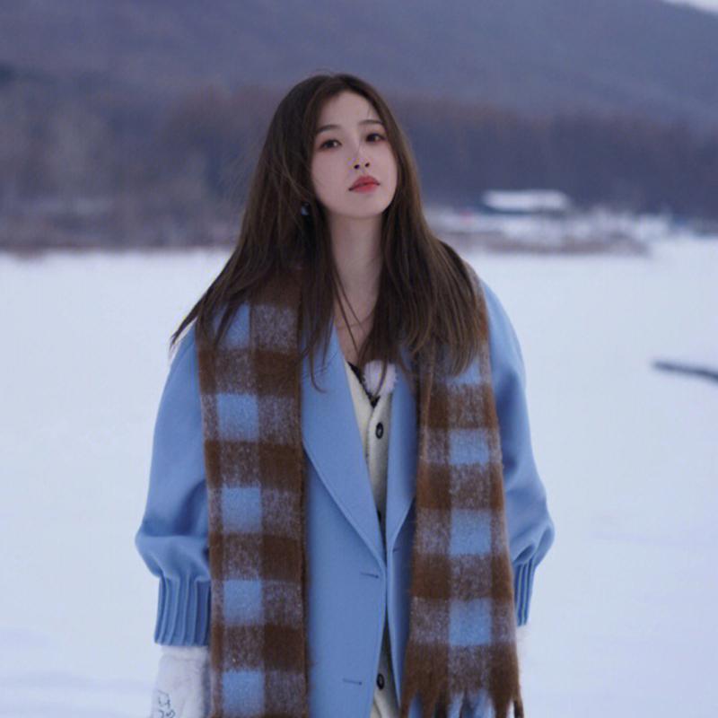 Winter Scarf For Women Cashmere Warm Plaid Pashmina Blanket Wraps Female Thick Soft Bufanda Big Tassel Shawl Long Poncho Echarpe