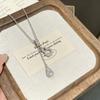 Korean Style Tassel Double Gourd Clavicle Chain Necklace For Women High Quality Jewelry