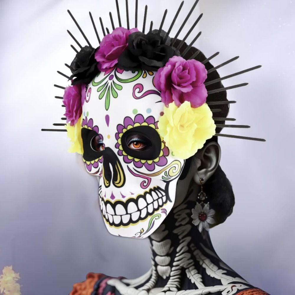 Halloween Mexican Day of The Dead Mask EVA Skull Mask Halloween Party Mask  Modeling Costume Props