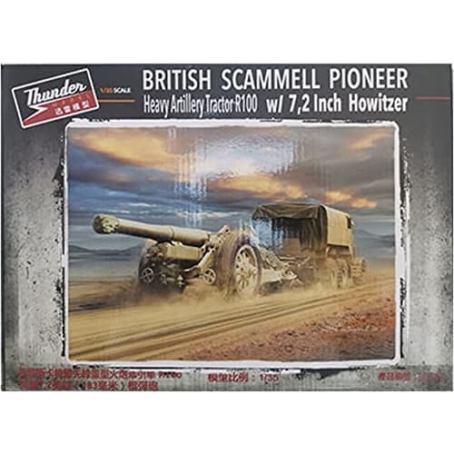 Thunder Model 1/35 Scale British Scammel Heavy Artillery Tractor R100 BL 7.2-inch Howitzer Plastic Model Kit TB35212