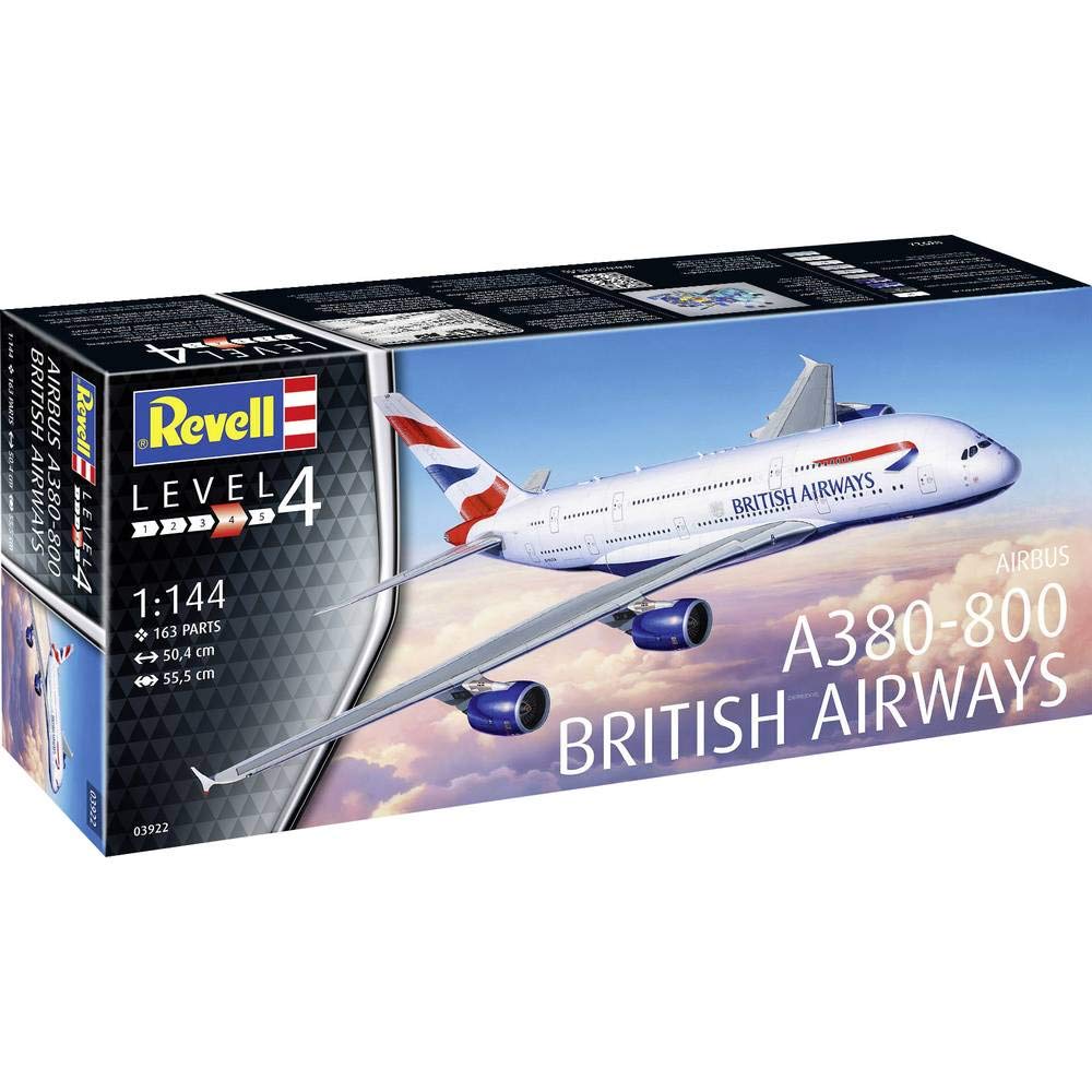 Revell Scale British Airways Plastic Model Kit 03922 1/144 A380-800