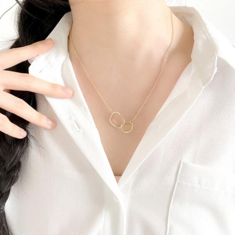 Gold Cross Layered Necklace