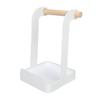 Pot Lid Holder Rack Multifunction Prevent Slip Iron Basin Wood Rack Cooking Tool Spatula Stand