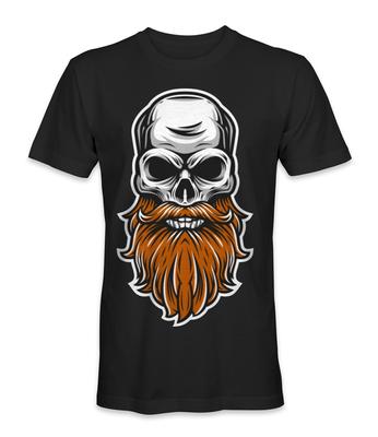 Halloween-Schädel mit langem Bart-T-Shirt