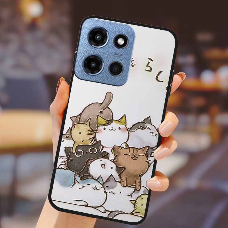 For Motorola G 5G 2025 Phone Case Bumper Soft TPU Silicone Back Cover 3D Flower Emboss Shell For Motorola Moto G 5G Fundas Coque