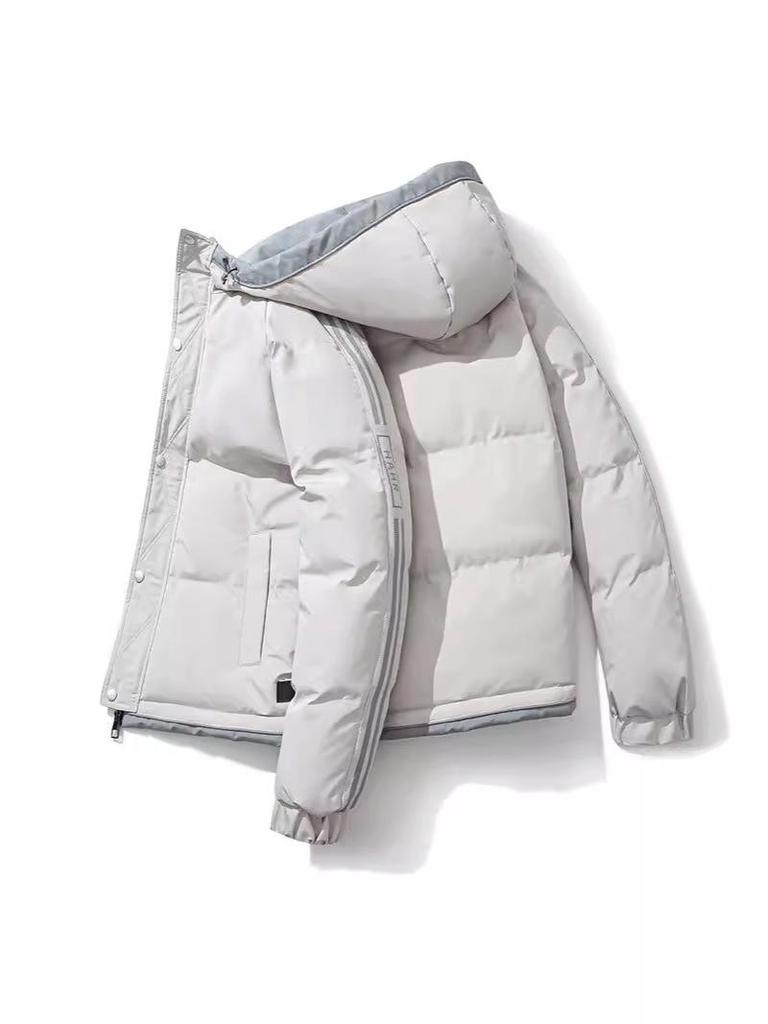 Men's Thickened Warm Hooded Winter Cotton Jacket - Trendy, Loose-Fit Coat