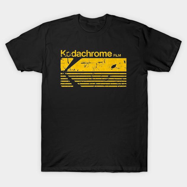 

Men Black Print T-shirt Kodak Kodachrome No-Cut Transfer Paper Print Cotton Tshirt 4XL чорний