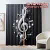 Set Of 2 Modern Flat Printing Curtains Without Rod Melody Splash Versatile Polyester Art Deco Festive Curtain Made