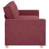 vidaXL 3-Sitzer-Sofa Weinrot 220 cm Stoff