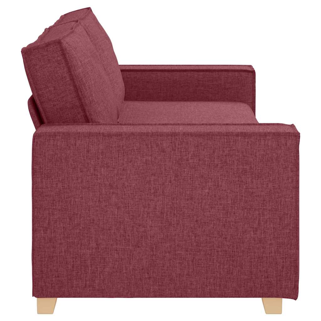 vidaXL 3-Sitzer-Sofa Weinrot 220 cm Stoff