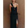 Summer New Product Women's Clothes Holiday Style Linen Blend Asymmetric Design Midi Skirt Dress 8741224