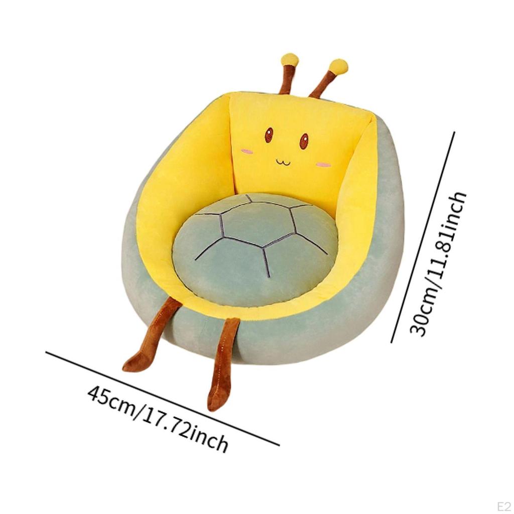 Cartoon Stuffed Animal Shaped Chair Cushion Armrest Pad Half Surrounded Anti Slip Home Seat
