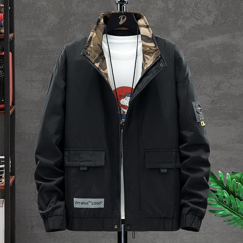 

2025 Spring New Camouflage Cargo Lapel Jacket Men s Ruffian Handsome Street Loose Functional Style Men s Jacket M