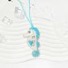 3D Beaded Conch Shells Starfish Hanging Rope Keychain Rhinestone Beaded Patches Crystal Bag Charm Handmade Hanging Decoration