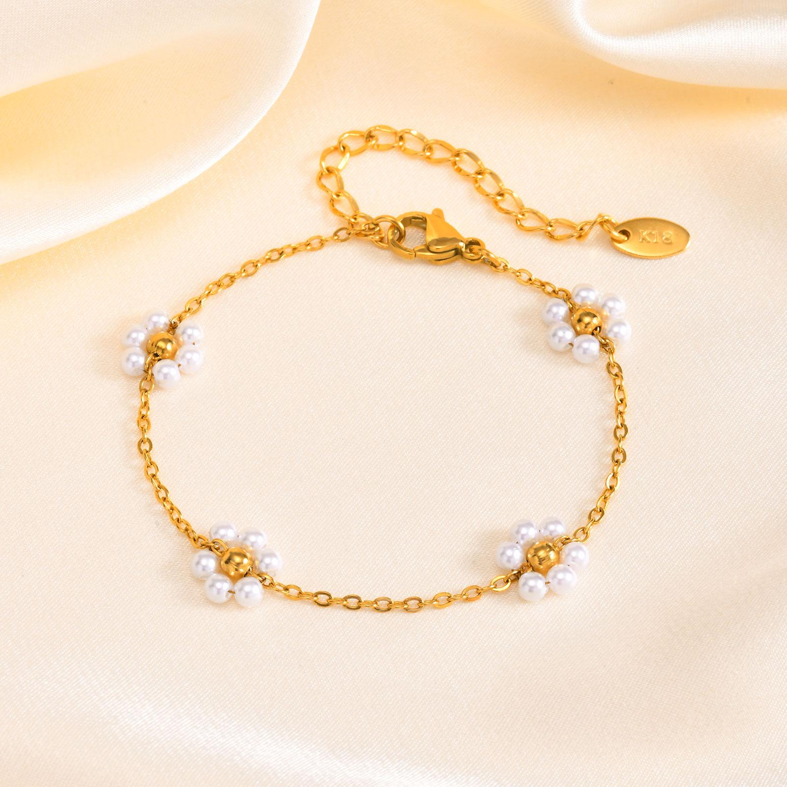 

Daisy Pearl Necklace for Women, Flower Necklaces, Summer Jewelry Teen Girls Gifts