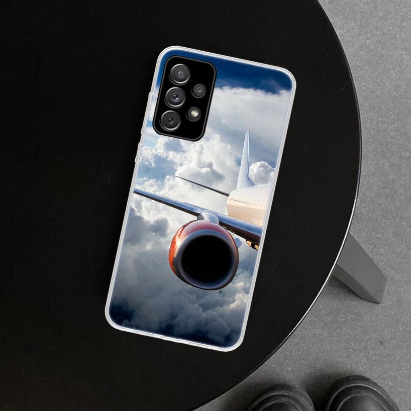 Aircraft Airplane Plane Fly Travel Cloud Phone Case for Samsung Galaxy A17 A16 A26 A36 A56 A57 A37 A15 A25 A35 A55 A14 A24 A34 A