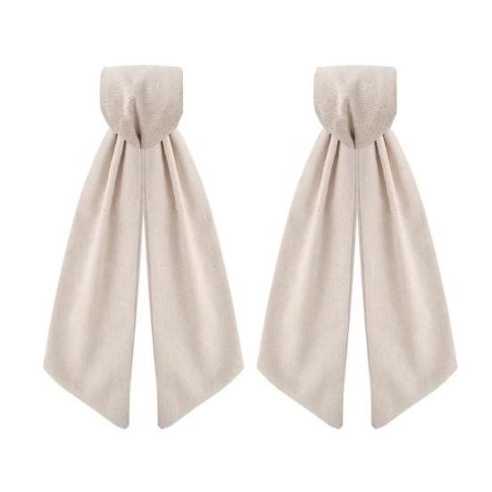 2 Pcs Wreath Sash for Front Door Blank Satin Wreath Sash Embroidery Monogram Plain Ribbon Accessories for Xmas Party Yard Doorway Wall Decor