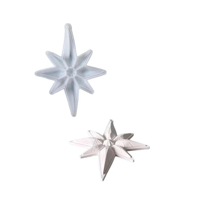 1pcs Octagonal Star Mold for DIY Resin,Plaster Clay Crafts Christmas Ornament Making,Bead Molds,Soap Molds,Wax/Resin Casting