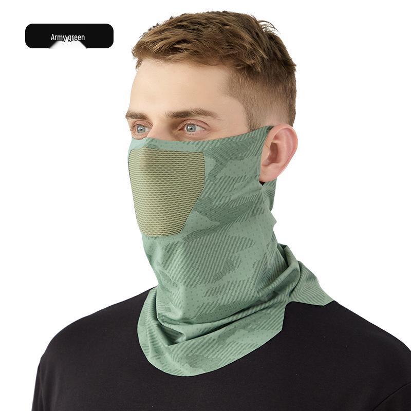 UV Protection Ice Silk Neck Gaiter Face Mask, Breathable and Seamless for Cycling – Unisex