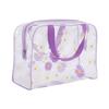1pcs Transparent Floral Pattern Travel Toiletry Bag PVC Toiletry Bag, Waterproof Storage Cosmetic Bag with Zipper Handle Belt, Travel Bag