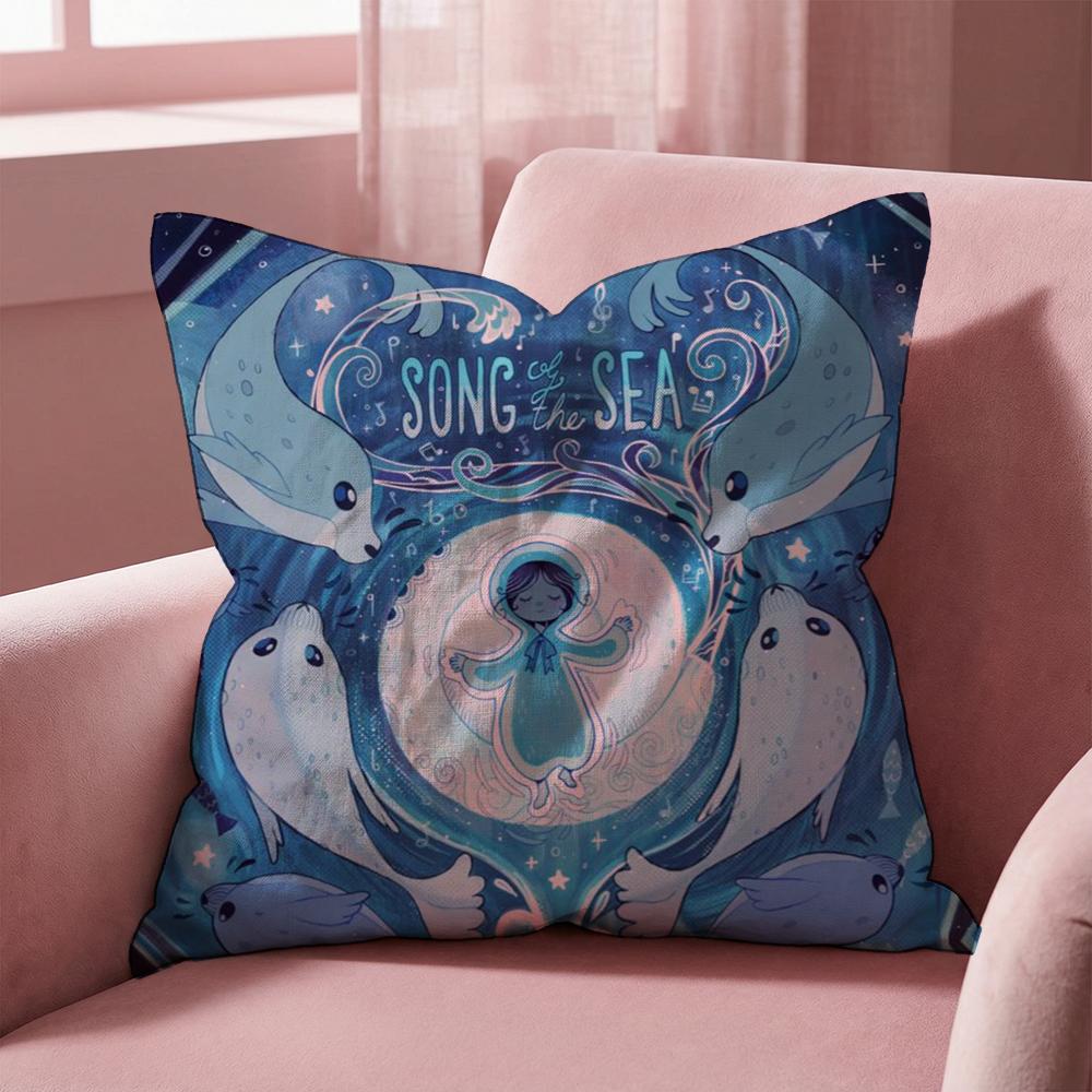 Irland S-Lied des Meeres Kissenbezug Mehrzweck-Kissenbezug für Zuhause & Auto - Wendbar, Weich & Langlebig für den täglichen Gebrauch