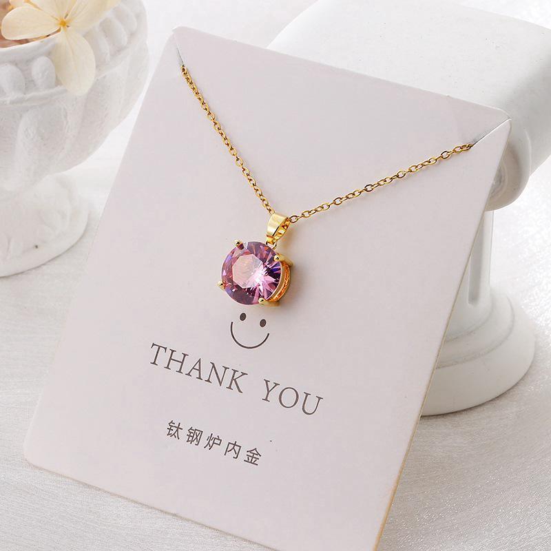 Versatile Luxury Titanium Steel Necklace with a Colorfast Pendant - Simple Niche Design Clavicle Chain for Women.