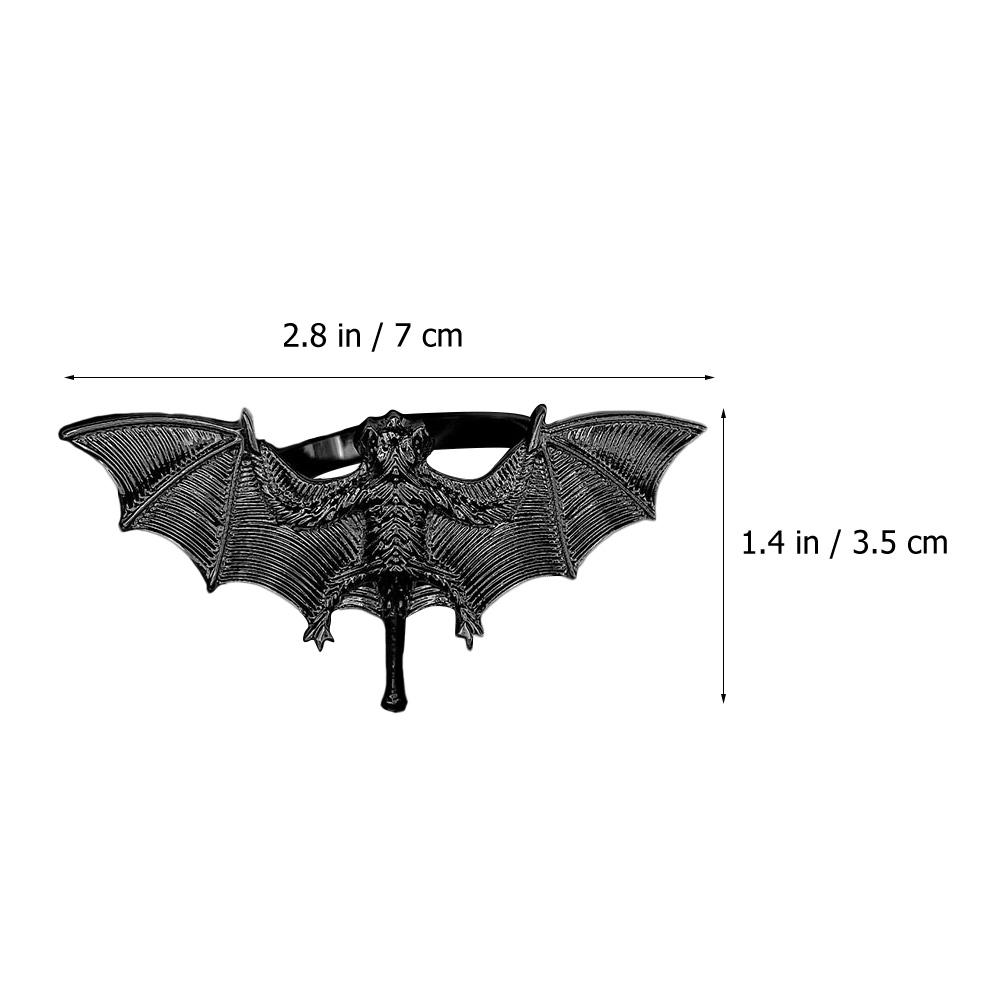 4Pcs Bat Napkin Rings Premium Alloy Spooky Decorative Dinner Party Tableware Accessories for Halloween Home Dining Decoration