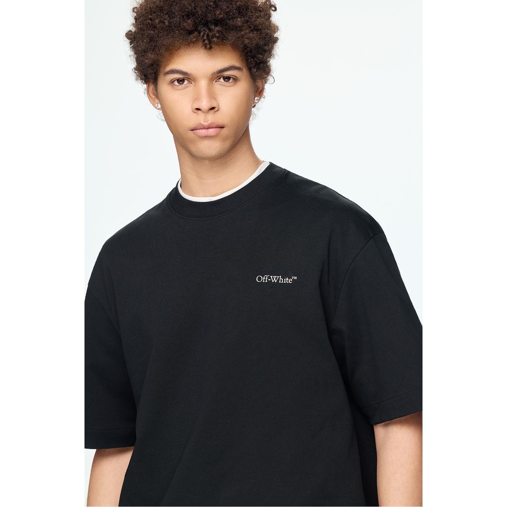 Off-White Liquid Metal Arrow Print Fashion Light Luxury Trendy Versatile T-Shirt Unisex T-Shirt OFFTEGSEA173Q
