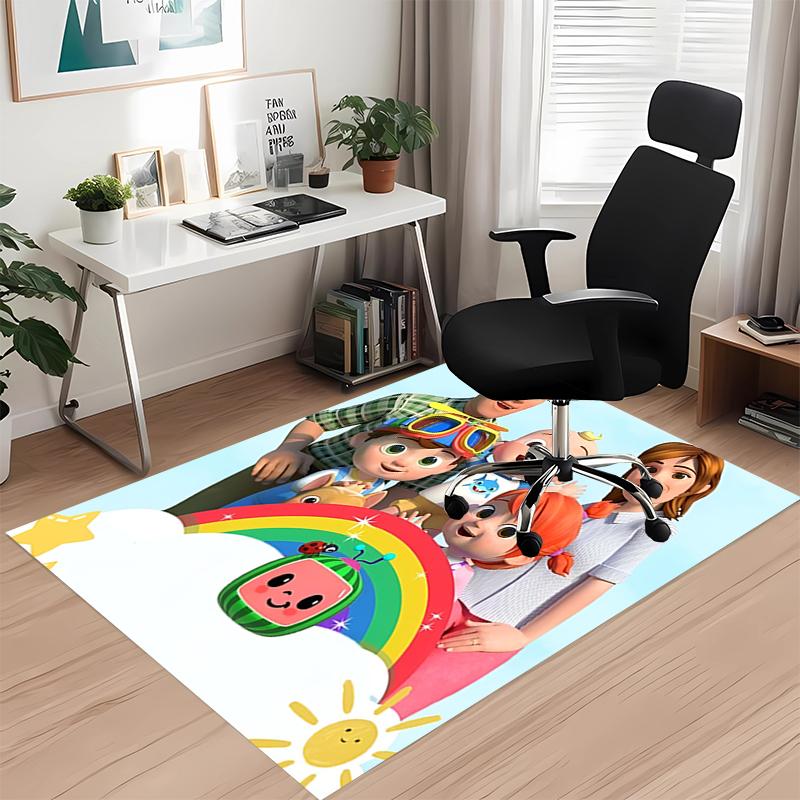 Cocomelon Printed Carpetrugfor Office Chair Living Room Bedroom Kitchen Room Decor Gifts
