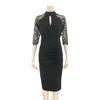 GRAXIA Cabaret Midi Tight Hostess Cabaret Lounge All Size XL Dress, Dress, Cache-Coeur, Dress, Dress, Club, Dress, 3/4 Sleeves, Slit, Lace,