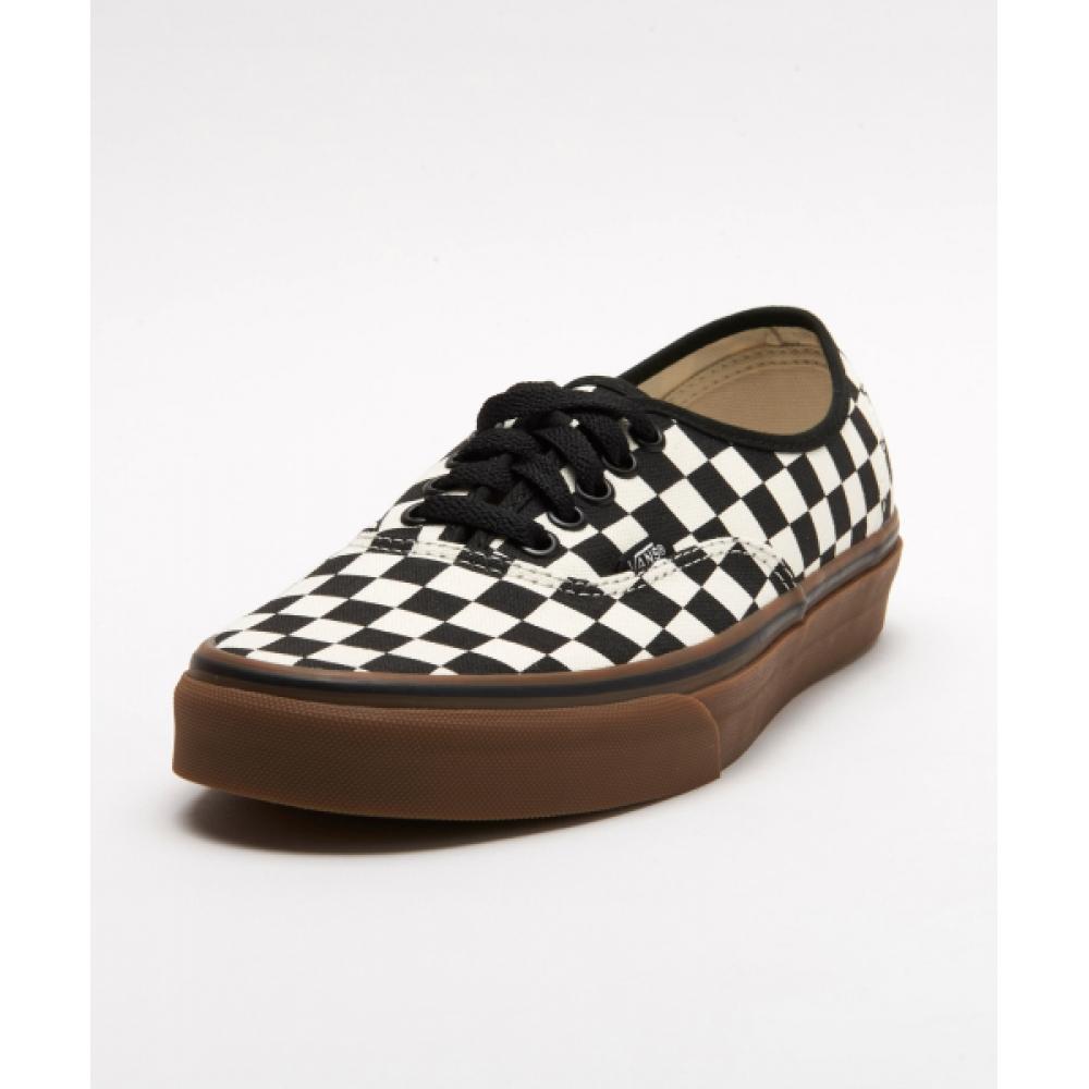 Vans Authentic    Checkerboard  Black  White  Gum Vn0004mkibb1