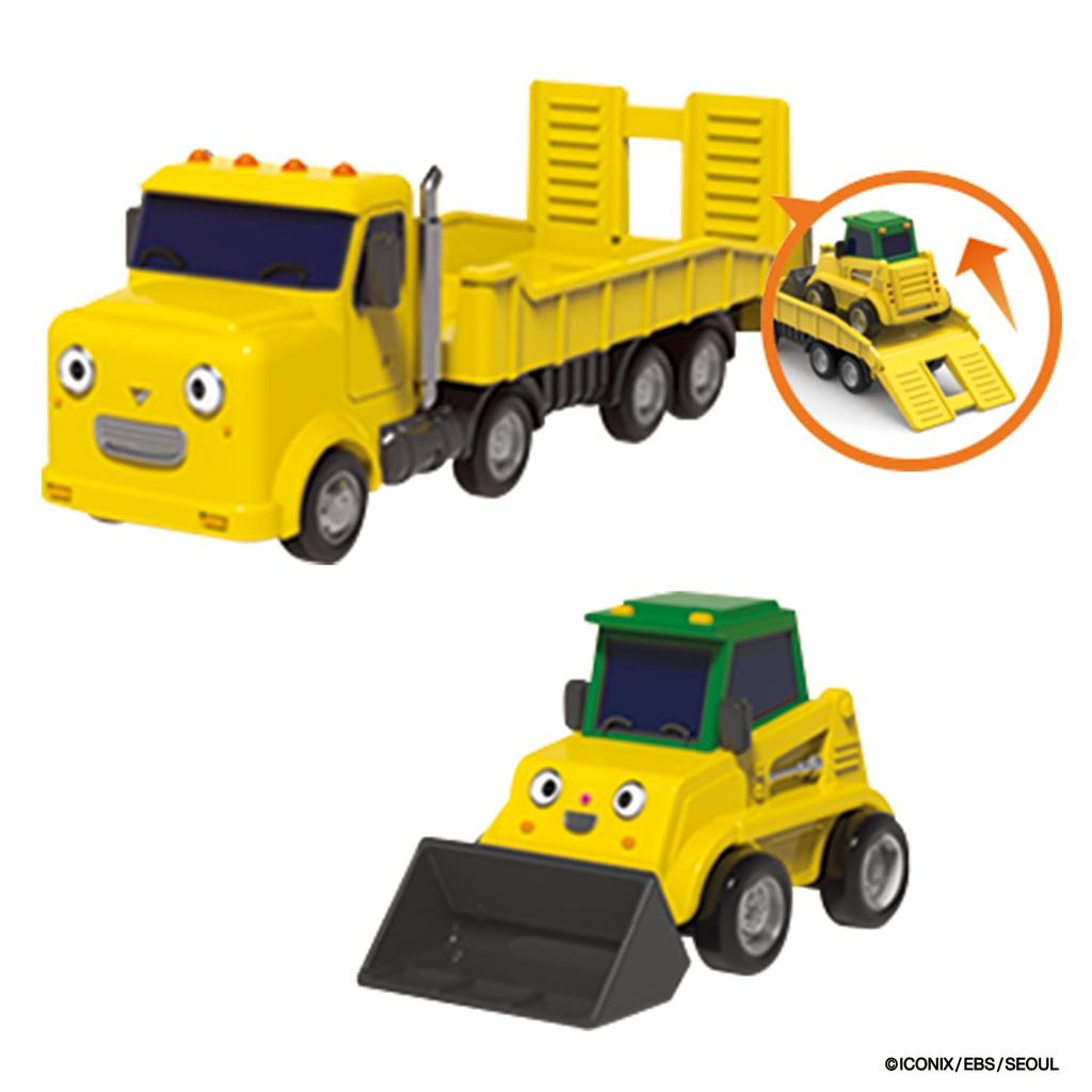 Tayo Friends Mini Car Double Set - Bucket & Mack
