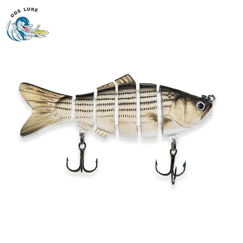 Multi Joint Bait, Suitable for Barracuda, Perch, and Salmon Perch, Equipped with Three Hooks (Type B) for Freshwater and Saltwater