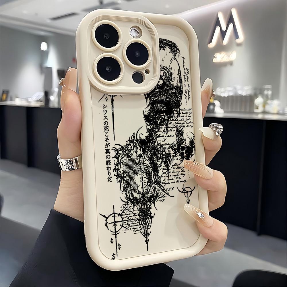 Luksusowe Ciemne Gotyckie Etui na Telefon z Krzyżem Dla Samsung Galaxy A17 A07 A06 A26 A16 A06 A35 A55 A25 A05s A15 A54 A34 A36 A24 4G 5G